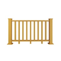 Ограждение из ДПК NO WOOD 100х960х1550мм, (с одним столбом на 100мм) DENPASAR, Песочный