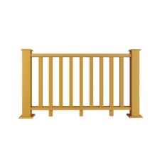 Ограждение из ДПК NO WOOD 100х960х1550мм, (с одним столбом на 100мм) DENPASAR, Песочный