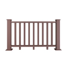 Ограждение из ДПК NO WOOD 100х960х1550мм, (с одним столбом на 100мм) DENPASAR, Венге