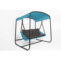 Плетеный диван Sky Bed Lite 2000 х1800м х1450мм голубой