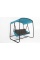 Плетеный диван Sky Bed Lite 2000 х1800м х1450мм голубой
