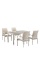 Комплект плетеной мебели T256C/Y376C-W85 Latte (4+1) + подушки на стульях
