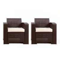 Комплект Rattan premium 2 кресла (с подушкой), венге