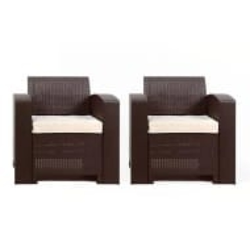 Комплект Rattan premium 2 кресла (с подушкой), венге