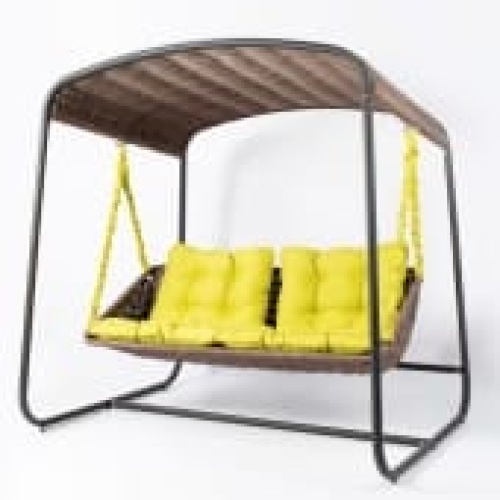 Плетеный диван Sky Bed Lite 2000 х1800м х1450мм голубой