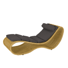 Плетеный шезлонг DeckWOOD 1950 х 770 х 750мм Wave pool бежевый