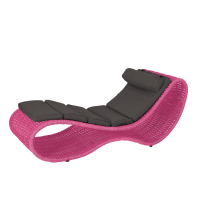 Плетеный шезлонг DeckWOOD 1950 х 770 х 750мм Wave pool розовый