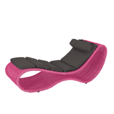 Плетеный шезлонг DeckWOOD 1950 х 770 х 750мм Wave pool розовый