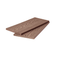 Террасная доска двухсторонняя МАССИВ VELVET BRUSHING+3D WOOD BRUSHING 20х140х2900 мм, за м.пог, Светло-коричневый, 5.8 м