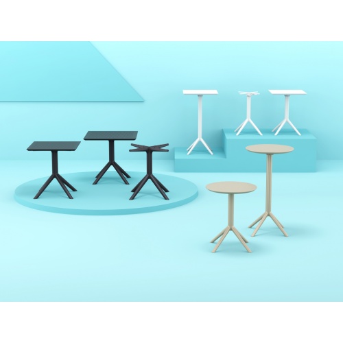 Стол пластиковый Siesta Contract Sky Table 70 чёрный