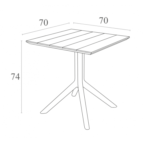 Стол пластиковый Siesta Contract Paris Table 70