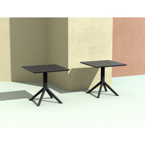 Стол пластиковый Siesta Contract Paris Table 80 темно-серый