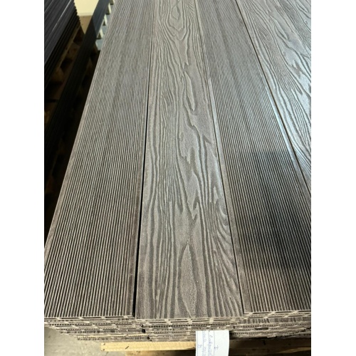 Террасная доска двухсторонняя серый TalverWood 3D 150*25мм (4 м) вельвет, м.пог