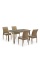 Комплект плетеной мебели T256B/Y380B-W65 Light Brown (4+1)