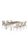 Комплект плетеной мебели T365/Y380C-W85 Latte (6+1) + подушки