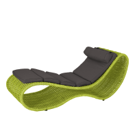 Плетеный шезлонг DeckWOOD 1950 х 770 х 750мм Wave pool св-зеленый, светло-зеленый