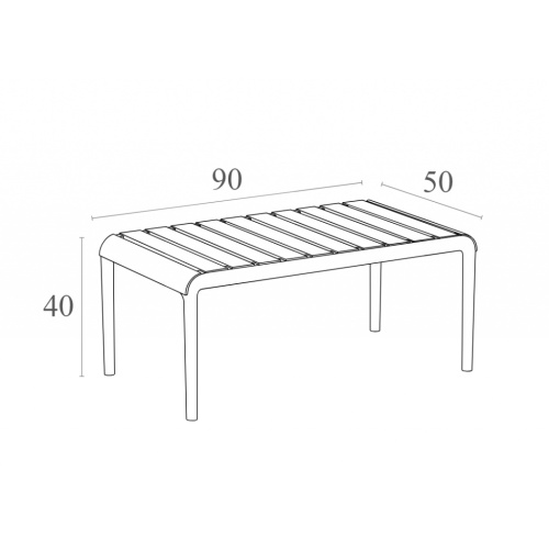 Столик пластиковый журнальный Siesta Contract Paris Lounge Table