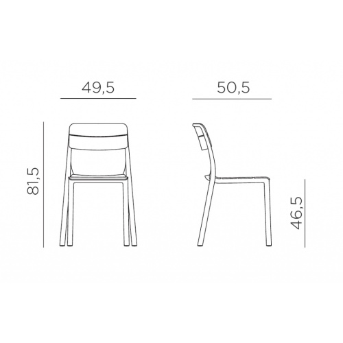 Стул пластиковый Nardi Cassia Bistrot