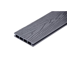 Террасная доска 3D текстура дерева AISTONE из МПК 140*25*4000мм двусторонняя, за м.пог, Графит