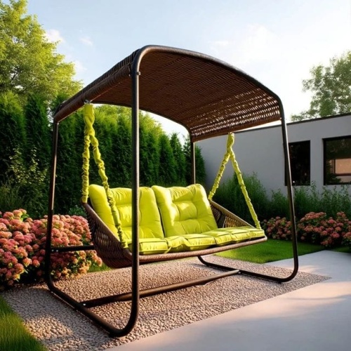 Плетеный диван Sky Bed Lite 2000 х1800м х1450мм коричневый