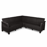 Угловой диван Yalta Corner Set (без подушек), Шоколадный