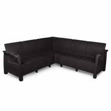 Угловой диван Yalta Corner Set (без подушек), Шоколадный
