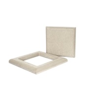 Крышка+юбка из ДПК 125*125мм для столба 3D, Слоновая кость