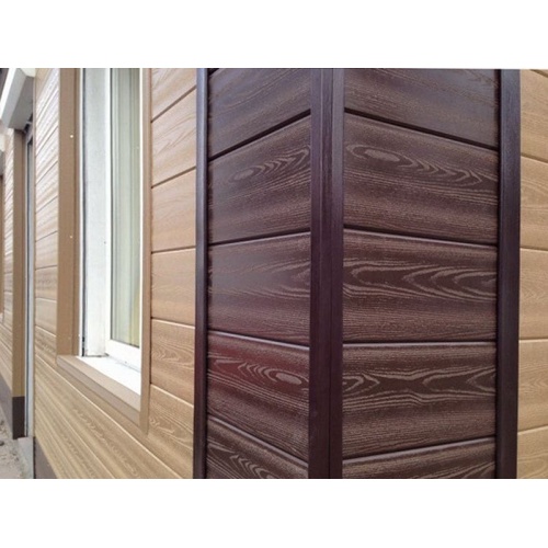 Стартовый профиль ДПК венге + алюминий 40*24*3000 мм для фасадной панели, за м.пог