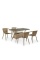 Комплект мебели из иск. ротанга T198D/Y137B-W56 Light Brown (4+1)