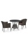 Комплект плетеной мебели T707ANS/Y350-W53 2Pcs Brown