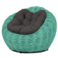 Плетеное кресло DeckWOOD Nest бирюзовы1, Бирюза
