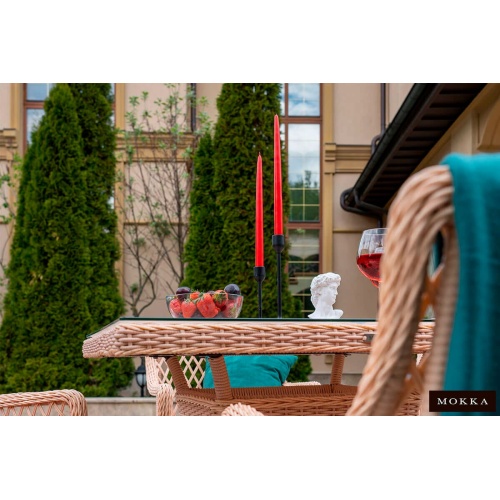 Комплект плетеной мебели MOKKA ВИЛЛА РОСА / VILLA ROSA (6 кресел) + 6 подушек
