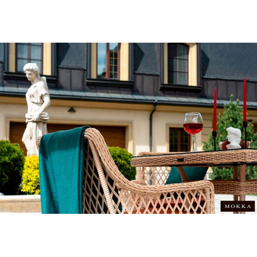 Комплект плетеной мебели MOKKA ВИЛЛА РОСА / VILLA ROSA (6 кресел) + 6 подушек