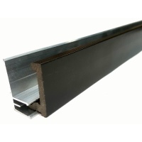 Стартовый профиль ДПК венге + алюминий 40*24*3000 мм для фасадной панели, за м.пог
