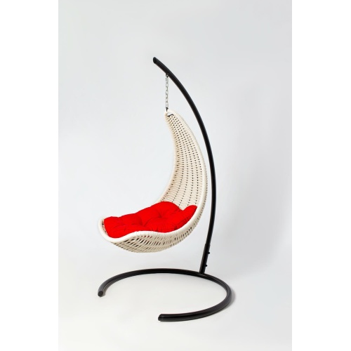 Плетеное подвесное кресло-гамак DeckWOOD белое, Белый