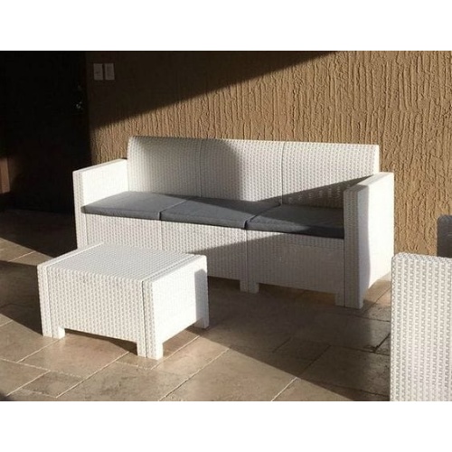 Диван пластиковый 2х-местный Nebraska Sofa 2, белый