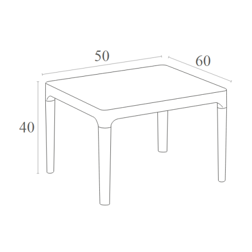 Столик пластиковый журнальный Siesta Contract Sky Side Table