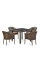 Комплект плетеной мебели T257A/Y350A-W53 Brown 4Pcs