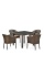Комплект плетеной мебели T257A/Y350A-W53 Brown 4Pcs