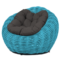 Плетеное кресло DeckWOOD Nest голубой