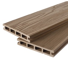 Террасная доска двухсторонняя орех TalverWood 3D 150*25мм (6 м) 3D текстура дерева, м.пог
