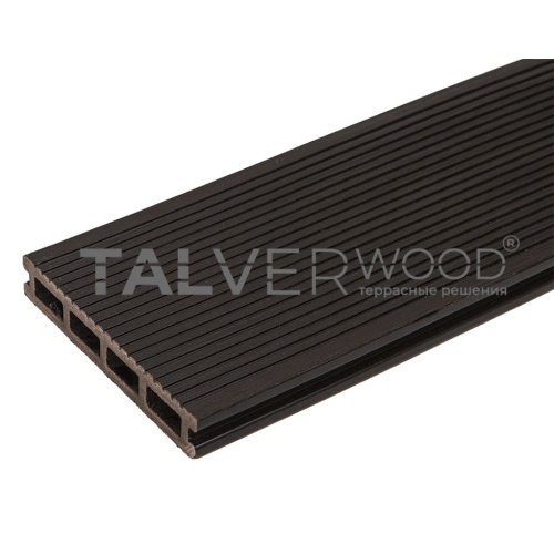 Террасная доска двухсторонняя венге TalverWood 3D 150*25 мм (4 м) 3D текстура дерева, м.пог