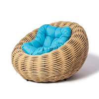 Плетеное кресло DeckWOOD Nest желтое, Жёлтый