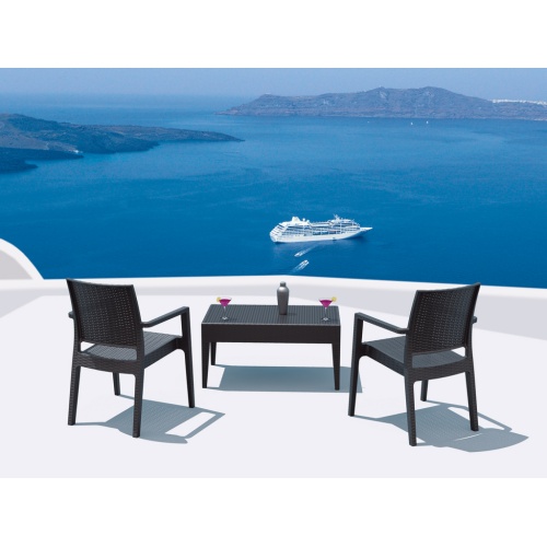 Кресло пластиковое плетеное Siesta Contract Ibiza