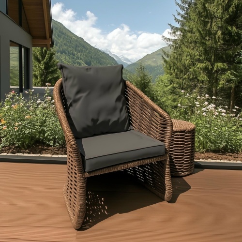 Плетеное кресло Nova коричневый DeckWOOD