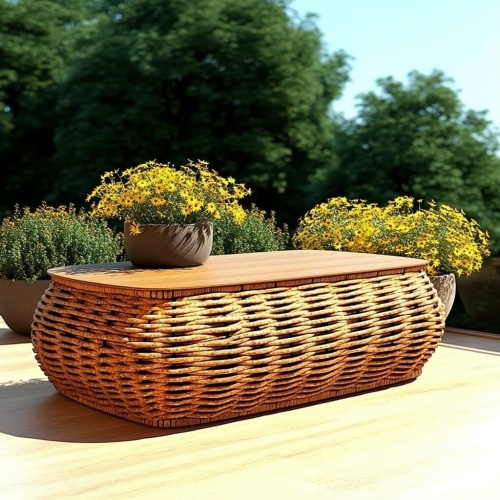 Стол Oasis DeckWOOD 137 х 82 х 35 см, Чёрный