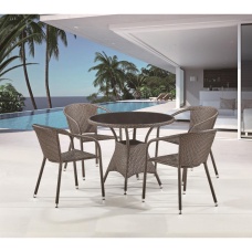 Комплект плетеной мебели T197ANS-W53/Y137C-W53 Brown 4Pcs