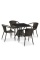 Комплект плетеной мебели T197BT/Y137C-W53 Brown (4+1)