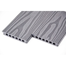 Террасная доска бесшовная AISTONE из МПК 146*22мм текстура дерева, за м.пог, Графит