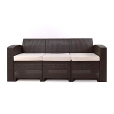 Диван трехместный Rattan premium (3-х местная подушка), венге
